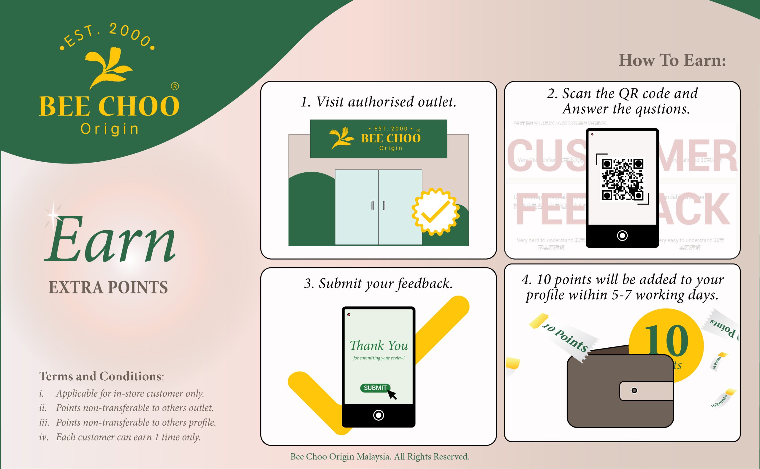 Earn extra Points - Bee Choo Origin Malaysia